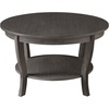 image:imageConvenience Concepts American Heritage Round Coffee Table 30  Classic Living Room Table with Storage Shelf Traditional Round Family Room Center Table EspressoWirebrush Dark Gray