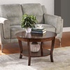 image:imageConvenience Concepts American Heritage Round Coffee Table 30  Classic Living Room Table with Storage Shelf Traditional Round Family Room Center Table EspressoEspresso