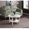 image:imageConvenience Concepts American Heritage Round Coffee Table 30  Classic Living Room Table with Storage Shelf Traditional Round Family Room Center Table EspressoWhite