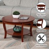 image:imageConvenience Concepts American Heritage Round Coffee Table 30  Classic Living Room Table with Storage Shelf Traditional Round Family Room Center Table EspressoMahogany