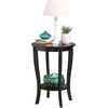 image:imageConvenience Concepts American Heritage Round End Table Driftwood  WhiteBlack