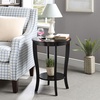 image:imageConvenience Concepts American Heritage Round End Table Driftwood  WhiteBlack