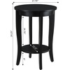 image:imageConvenience Concepts American Heritage Round End Table Driftwood  WhiteBlack
