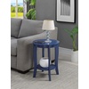 image:imageConvenience Concepts American Heritage Round End Table Driftwood  WhiteCobalt Blue