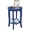 image:imageConvenience Concepts American Heritage Round End Table Driftwood  WhiteCobalt Blue