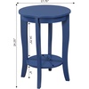 image:imageConvenience Concepts American Heritage Round End Table Driftwood  WhiteCobalt Blue