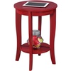 image:imageConvenience Concepts American Heritage Round End Table Driftwood  WhiteCranberry Red