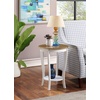 image:imageConvenience Concepts American Heritage Round End Table Driftwood  WhiteDriftwoodWhite
