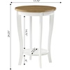 image:imageConvenience Concepts American Heritage Round End Table Driftwood  WhiteDriftwoodWhite