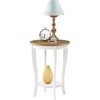 image:imageConvenience Concepts American Heritage Round End Table Driftwood  WhiteDriftwoodWhite