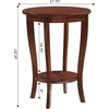 image:imageConvenience Concepts American Heritage Round End Table Driftwood  WhiteEspresso