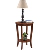 image:imageConvenience Concepts American Heritage Round End Table Driftwood  WhiteEspresso