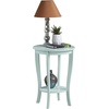 image:imageConvenience Concepts American Heritage Round End Table Driftwood  WhiteSea Foam