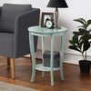 image:imageConvenience Concepts American Heritage Round End Table Driftwood  WhiteSea Foam