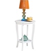 image:imageConvenience Concepts American Heritage Round End Table Driftwood  WhiteWhite