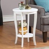 image:imageConvenience Concepts American Heritage Round End Table Driftwood  WhiteWhite