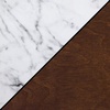 image:imageConvenience Concepts American Heritage Round End Table Driftwood  WhiteWhite Faux MarbleEspresso