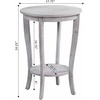 image:imageConvenience Concepts American Heritage Round End Table Driftwood  WhiteWirebrush Light Gray