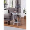 image:imageConvenience Concepts American Heritage Round End Table Driftwood  WhiteWirebrush Light Gray