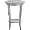image:imageConvenience Concepts American Heritage Round End Table Driftwood  WhiteWirebrush Light Gray