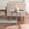 image:imageConvenience Concepts Bali Metal End Table 20  Modern Artisan Handcrafted Living Room Table Unique Cast Metal Family Room Side Table Triangular Bohemian Cocktail Style Antique SilverAntique Silver