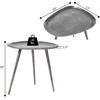 image:imageConvenience Concepts Bali Metal End Table 20  Modern Artisan Handcrafted Living Room Table Unique Cast Metal Family Room Side Table Triangular Bohemian Cocktail Style Antique SilverAntique Silver