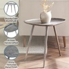 image:imageConvenience Concepts Bali Metal End Table 20  Modern Artisan Handcrafted Living Room Table Unique Cast Metal Family Room Side Table Triangular Bohemian Cocktail Style Antique SilverAntique Silver