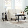 image:imageConvenience Concepts Charleston Round End Table 30  Classic Living Room Side Table with Storage Shelf for Transitional Living Room Family Room BlackBlack