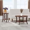 image:imageConvenience Concepts Charleston Round End Table 30  Classic Living Room Side Table with Storage Shelf for Transitional Living Room Family Room BlackEspresso