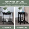 image:imageConvenience Concepts Classic Accents Brandi Oval End Table with Drawer 205  Classic Living Room Side Table with Storage Shelf Bedroom Nightstand BlackBlack