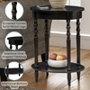 image:imageConvenience Concepts Classic Accents Brandi Oval End Table with Drawer 205  Classic Living Room Side Table with Storage Shelf Bedroom Nightstand BlackBlack