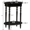 image:imageConvenience Concepts Classic Accents Brandi Oval End Table with Drawer 205  Classic Living Room Side Table with Storage Shelf Bedroom Nightstand BlackBlack