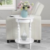 image:imageConvenience Concepts Classic Accents Brandi Oval End Table with Drawer 205  Classic Living Room Side Table with Storage Shelf Bedroom Nightstand BlackWhite