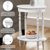image:imageConvenience Concepts Classic Accents Brandi Oval End Table with Drawer 205  Classic Living Room Side Table with Storage Shelf Bedroom Nightstand BlackWhite