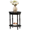 image:imageConvenience Concepts Classic Accents Brandi Oval End Table with Drawer 205  Classic Living Room Side Table with Storage Shelf Bedroom Nightstand BlackBlack