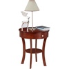 image:imageConvenience Concepts Classic Accents Schaffer End Table Dark Gray WirebrushMahogany