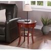 image:imageConvenience Concepts Classic Accents Schaffer End Table Dark Gray WirebrushMahogany