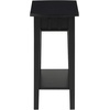 image:imageConvenience Concepts Dennis End Table with Shelf 24  Modern Living Room Side Table with Shelf Transitional Nightstand Wirebrush Dark GrayBlack