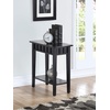 image:imageConvenience Concepts Dennis End Table with Shelf 24  Modern Living Room Side Table with Shelf Transitional Nightstand Wirebrush Dark GrayBlack