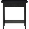 image:imageConvenience Concepts Dennis End Table with Shelf 24  Modern Living Room Side Table with Shelf Transitional Nightstand Wirebrush Dark GrayBlack