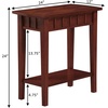 image:imageConvenience Concepts Dennis End Table with Shelf 24  Modern Living Room Side Table with Shelf Transitional Nightstand Wirebrush Dark GrayMahogany