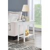image:imageConvenience Concepts Dennis End Table with Shelf 24  Modern Living Room Side Table with Shelf Transitional Nightstand Wirebrush Dark GrayWhite