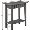 image:imageConvenience Concepts Dennis End Table with Shelf 24  Modern Living Room Side Table with Shelf Transitional Nightstand Wirebrush Dark GrayWirebrush Dark Gray