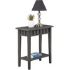 image:imageConvenience Concepts Dennis End Table with Shelf 24  Modern Living Room Side Table with Shelf Transitional Nightstand Wirebrush Dark GrayWirebrush Dark Gray