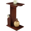 image:imageConvenience Concepts Designs2Go Abby C End Table 15  Traditional C Couch Table Classic Living Room Side Table with Magazine Holder Family Room Sliding End Table BlackMahogany