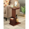 image:imageConvenience Concepts Designs2Go Abby C End Table 15  Traditional C Couch Table Classic Living Room Side Table with Magazine Holder Family Room Sliding End Table BlackMahogany