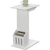 image:imageConvenience Concepts Designs2Go Abby C End Table 15  Traditional C Couch Table Classic Living Room Side Table with Magazine Holder Family Room Sliding End Table BlackWhite