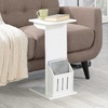 image:imageConvenience Concepts Designs2Go Abby C End Table 15  Traditional C Couch Table Classic Living Room Side Table with Magazine Holder Family Room Sliding End Table BlackWhite