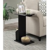 image:imageConvenience Concepts Designs2Go Abby C End Table 15  Traditional C Couch Table Classic Living Room Side Table with Magazine Holder Family Room Sliding End Table BlackBlack