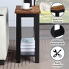 image:imageConvenience Concepts Designs2Go Baja Chairside End Table 2375 Modern Living Room Table with Storage Shelf Transitional Bedside Table Barnwood Black